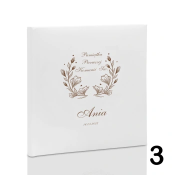 Album komunijny wklejany 30 kremowych stron, personalizowany, 5 wzorów